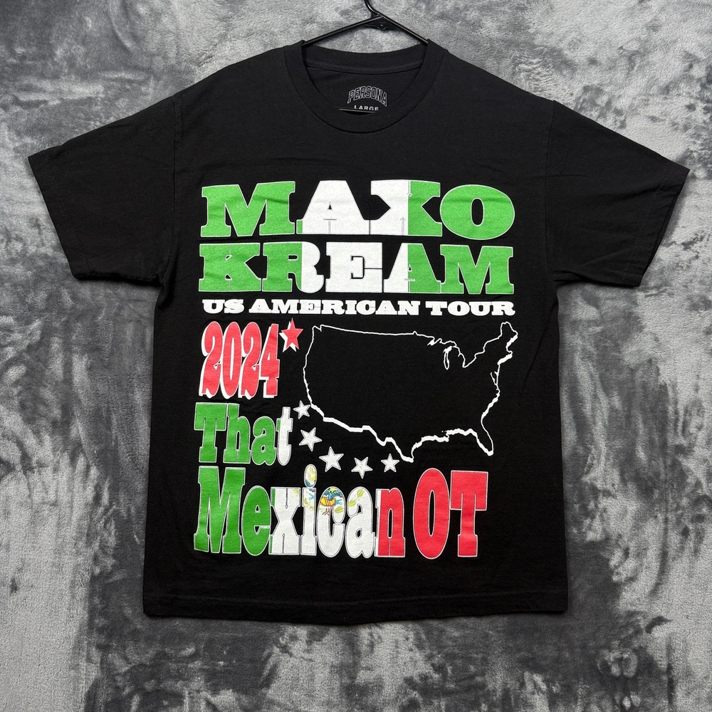 Persona T-Shirt Mens Large Black Maxo Kream That Mexican OT 2024 Tour Graphic